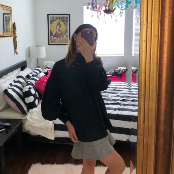 NWT Double Standard Clothing Black Balloon Sleeve Mockneck Japan Shirt Small - Picture 11 of 11